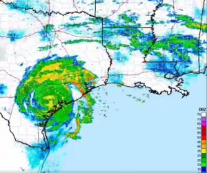 Hurricane Harvey radar snapshot.